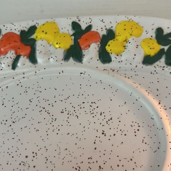 Arnels Mushrooms Antique 2pc Gravy Boat Raised Design Handpainted Made in USA - Picture 9 of 14